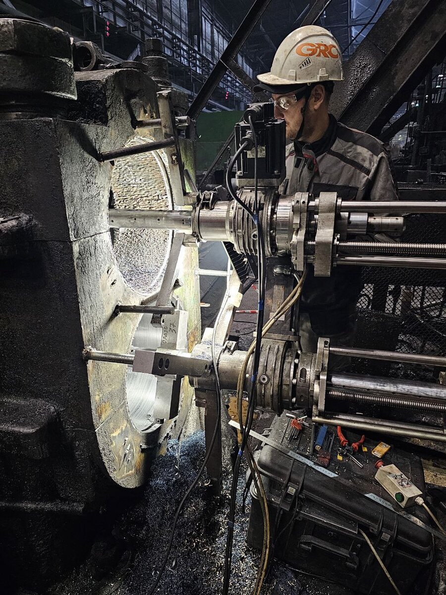 Мобильный расточные станки в работе 