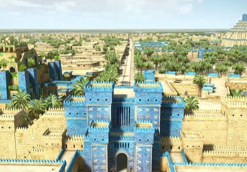 Ворота Иштар в Вавилоне. Реконструкция.