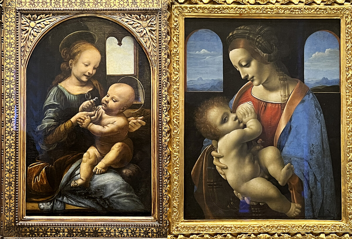 «Мадонны» Леонардо из Эрмитажа. Коллаж и фото автора