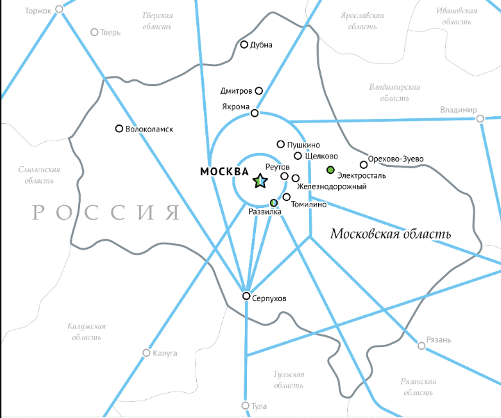 Карта газопроводов московской области