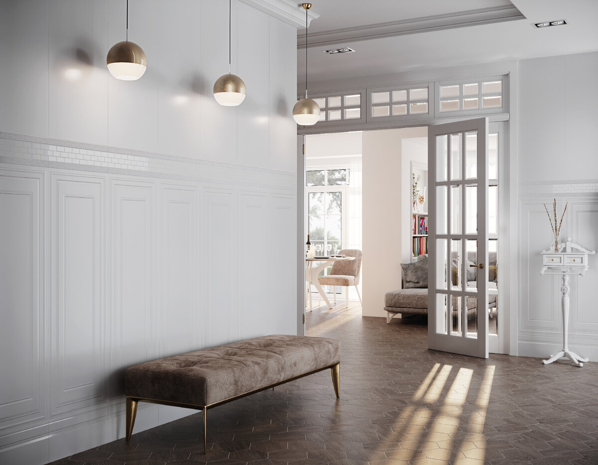 На стене - керамическая плитка Монфорте, Руаяль от KERAMA MARAZZI