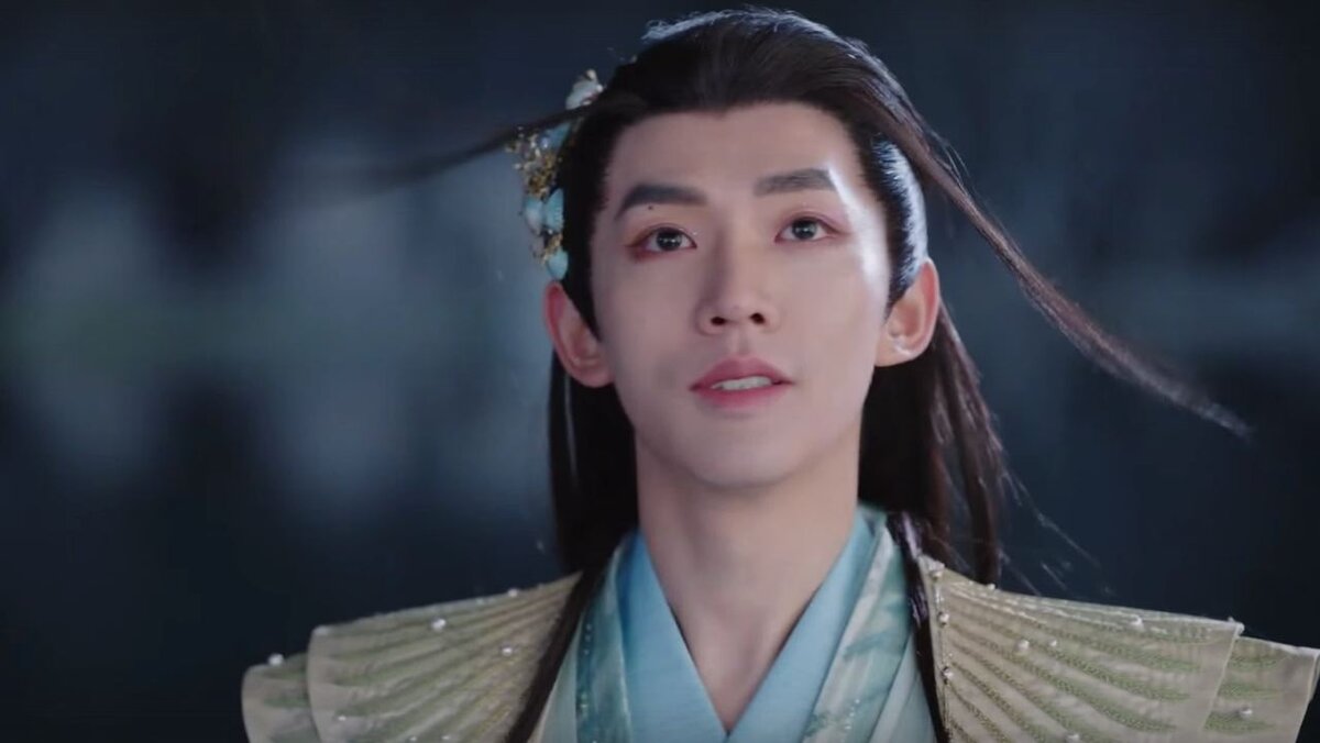 Сан Ю смотрит вслед улетающей Сан Цзю. Скриншот из дорамы