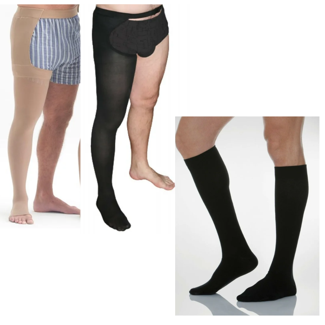 Фото по запросу в Яндекс: компрессионные чулки до паха, компрессионные гольфы