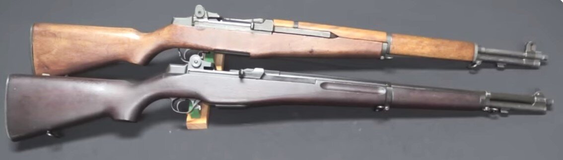 Самозарядные винтовки Гаранда М1 (вверху) и Т3Е2 (внизу).