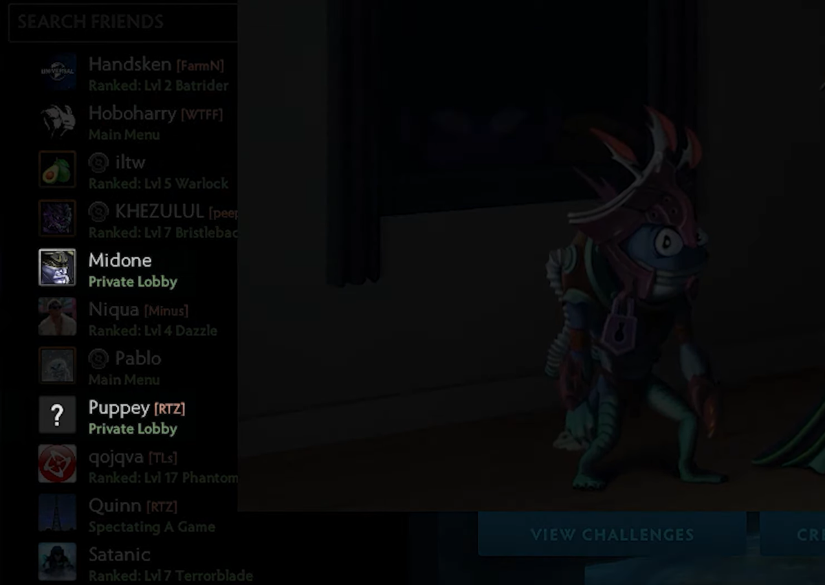     MidOne и Puppey в одном приватном лобби в Dota 2