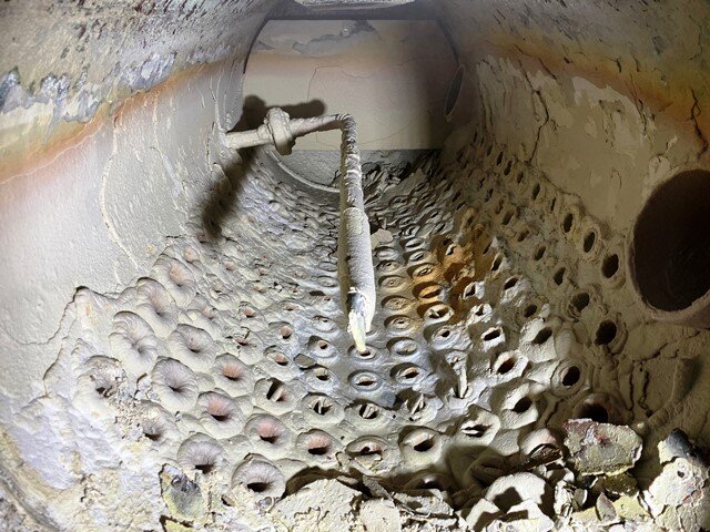 Накипь в паровом котле Е-1,0-0,9