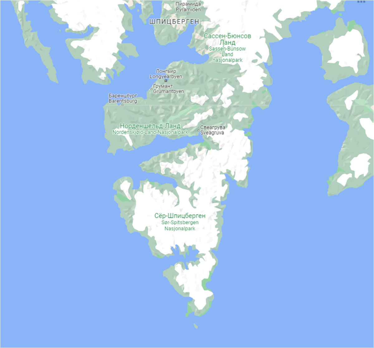 Залив Бельсунн (в центре). Google.Maps