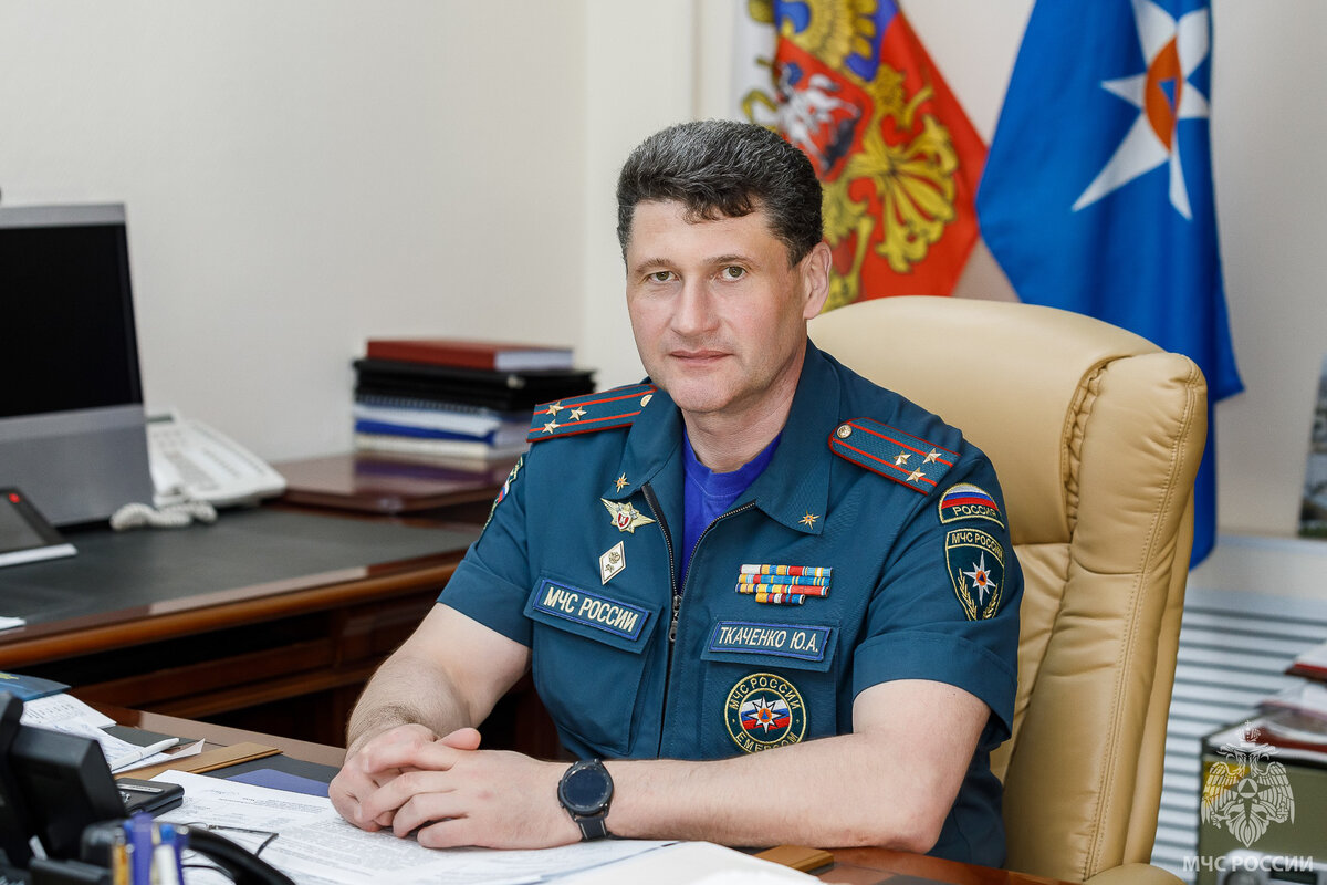 Врио начальника ГУ МЧС России по городу Москве Юрий Ткаченко / Фото: Пресс-служба ГУ МЧС России по Москве