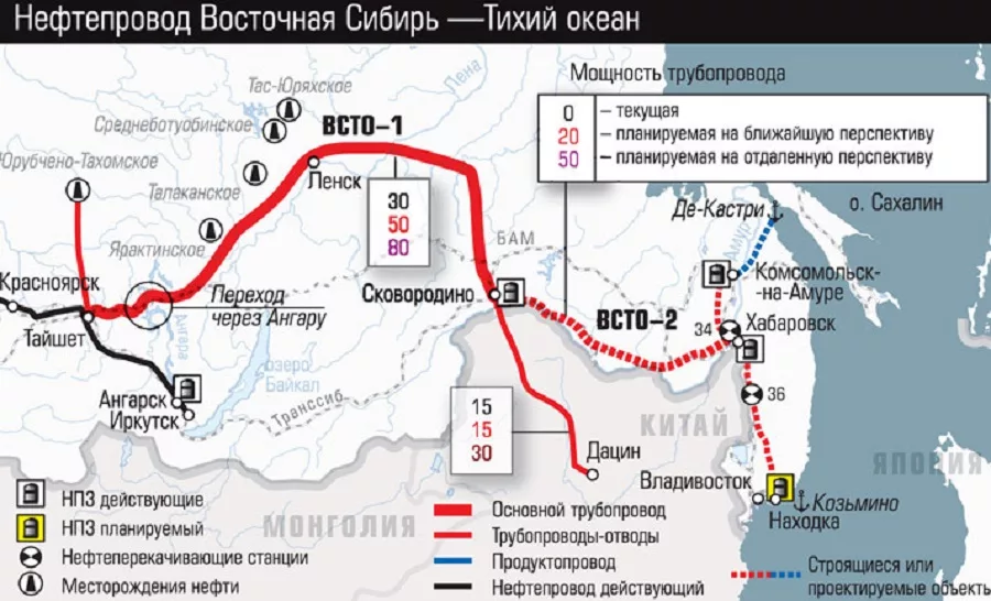 Карта нпс транснефть дальний восток