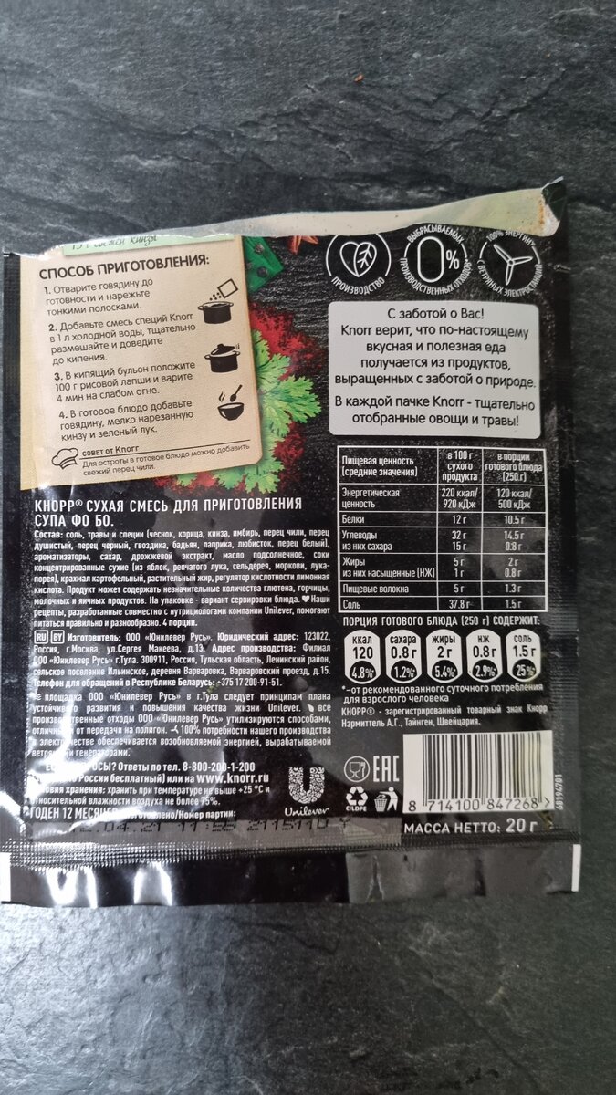 Из личного архива рецепт Фо Бо