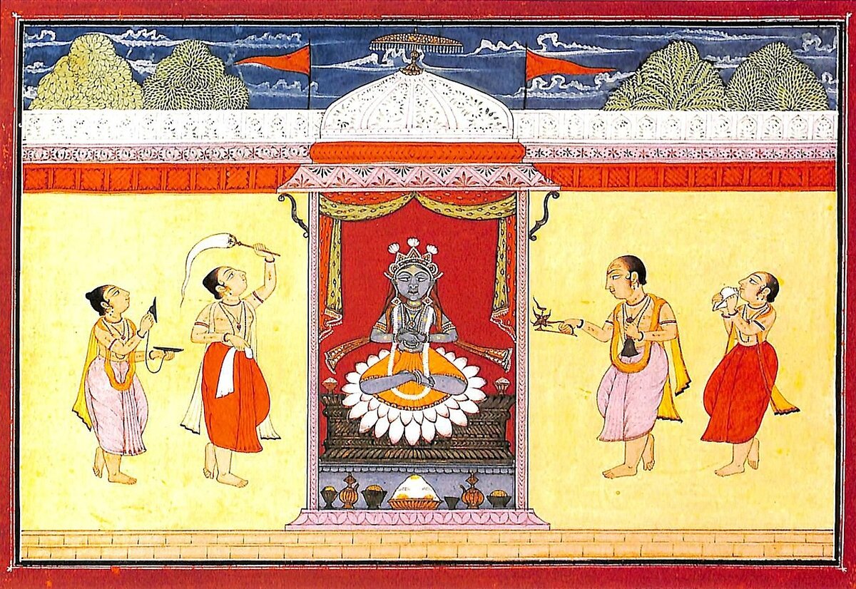 Будда, девятое воплощение Вишну. Приписывается Махешу из Чамбы. Коллекция Хорста Мецгера