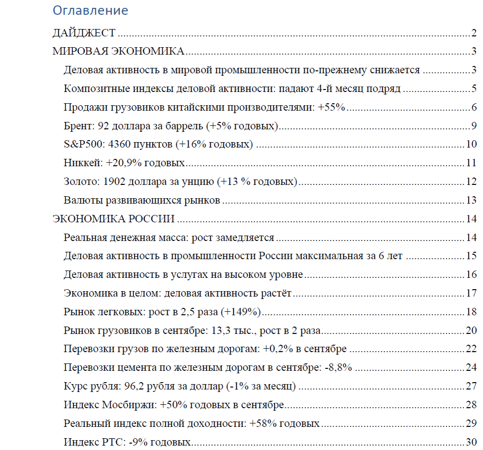 Экспресс-обзор за сентябрь 2023