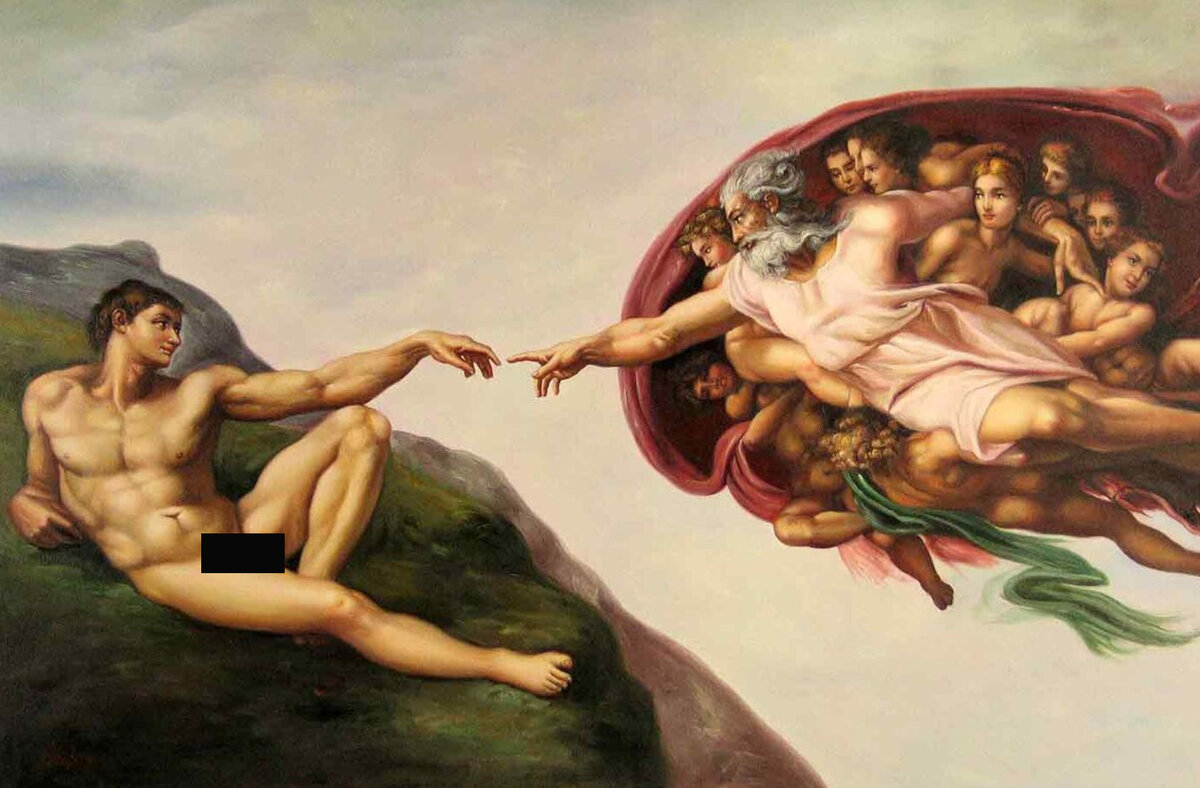 Пипку Адама прикрою плашечкой, а то вдруг ИИ алгоритмы Дзена заподозрят меня в чём-то непристойном. 