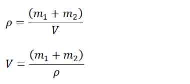 Формула объема через плотность