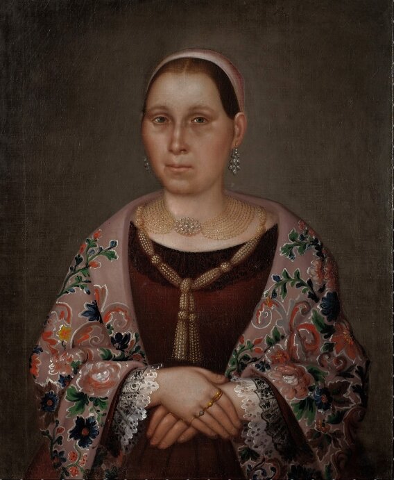 Неизвестный художник. Портрет Клавдии Григорьевны Скорняковой. Первая половина ХIX в.
