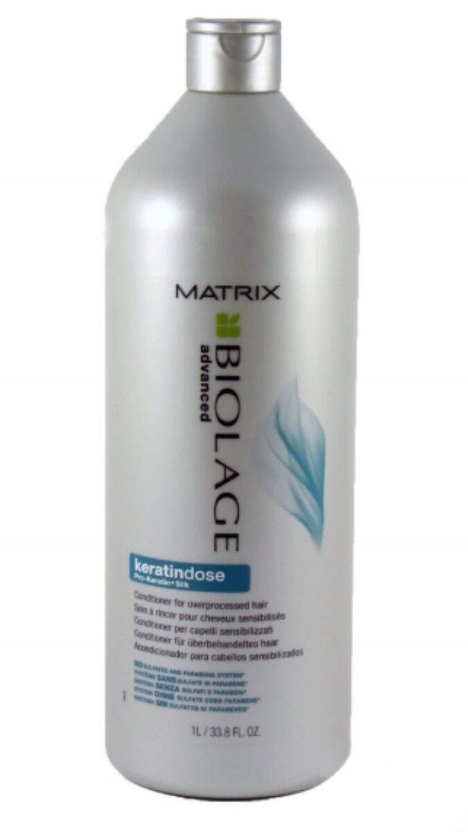 ▪Matrix Biolage Keratindose. Содержит в составе протеины шелка, которые укрепляют каждый волосок. Наполняет кутикулу полезными компонентами, недостающей влагой. Восстанавливает структуру стержней после любых химических процедур.