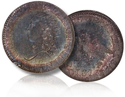 Риттенхаус, 1792 г., Half Disme.