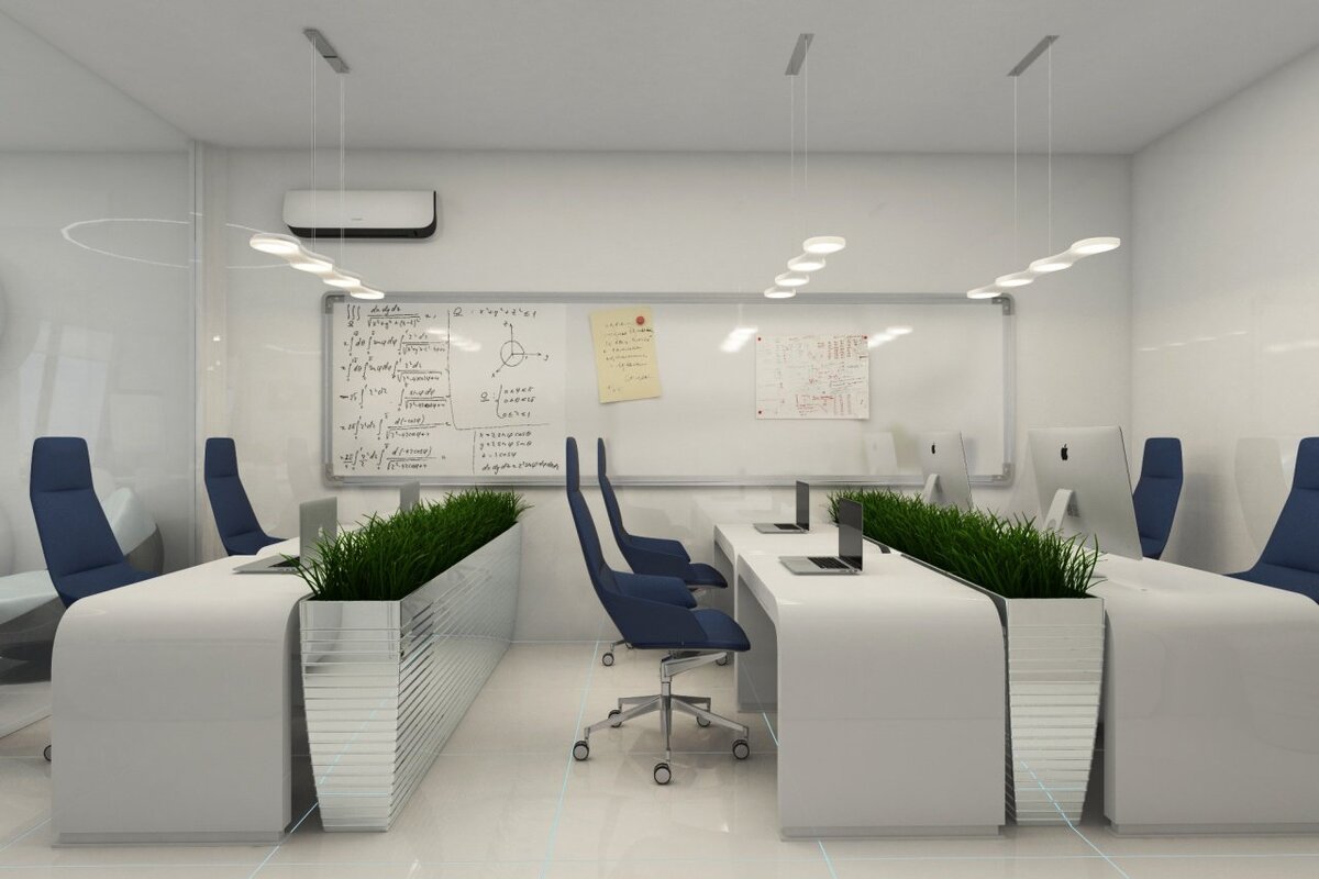 Какой цвет лучше всего впишется в этот «типичный офис»? 