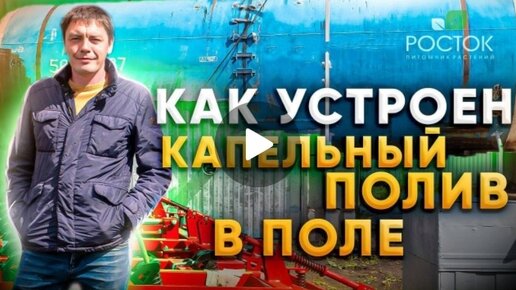 Как устроен капельный полив в поле? 💦 Питомник Росток