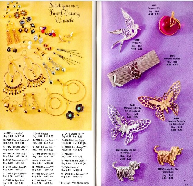 Каталог компании Sarah Coventry, январь 1972 года. Выпущена только брошь