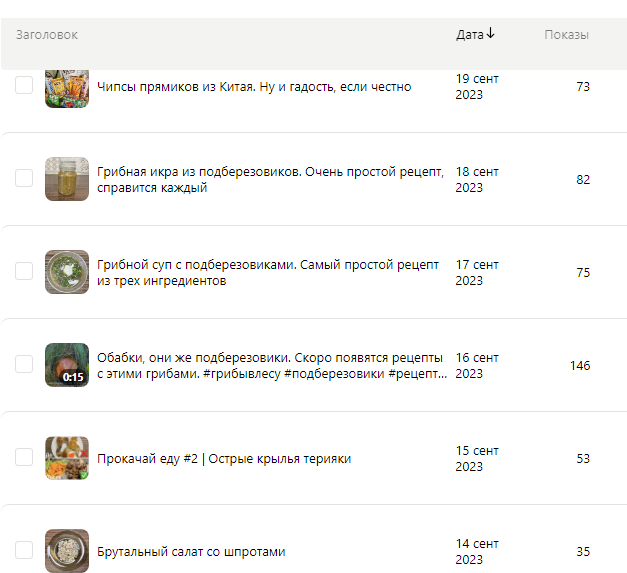 Показы наших публикаций в Дзене