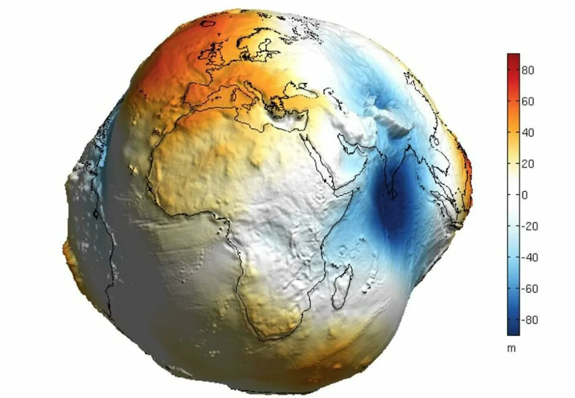 Форма земли геоид без воды