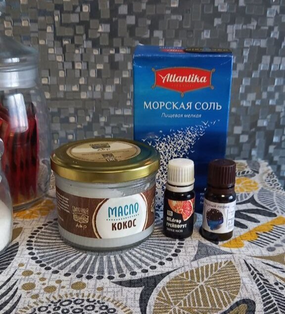 Ингредиенты для антицеллюлитного скраб-обёртывания