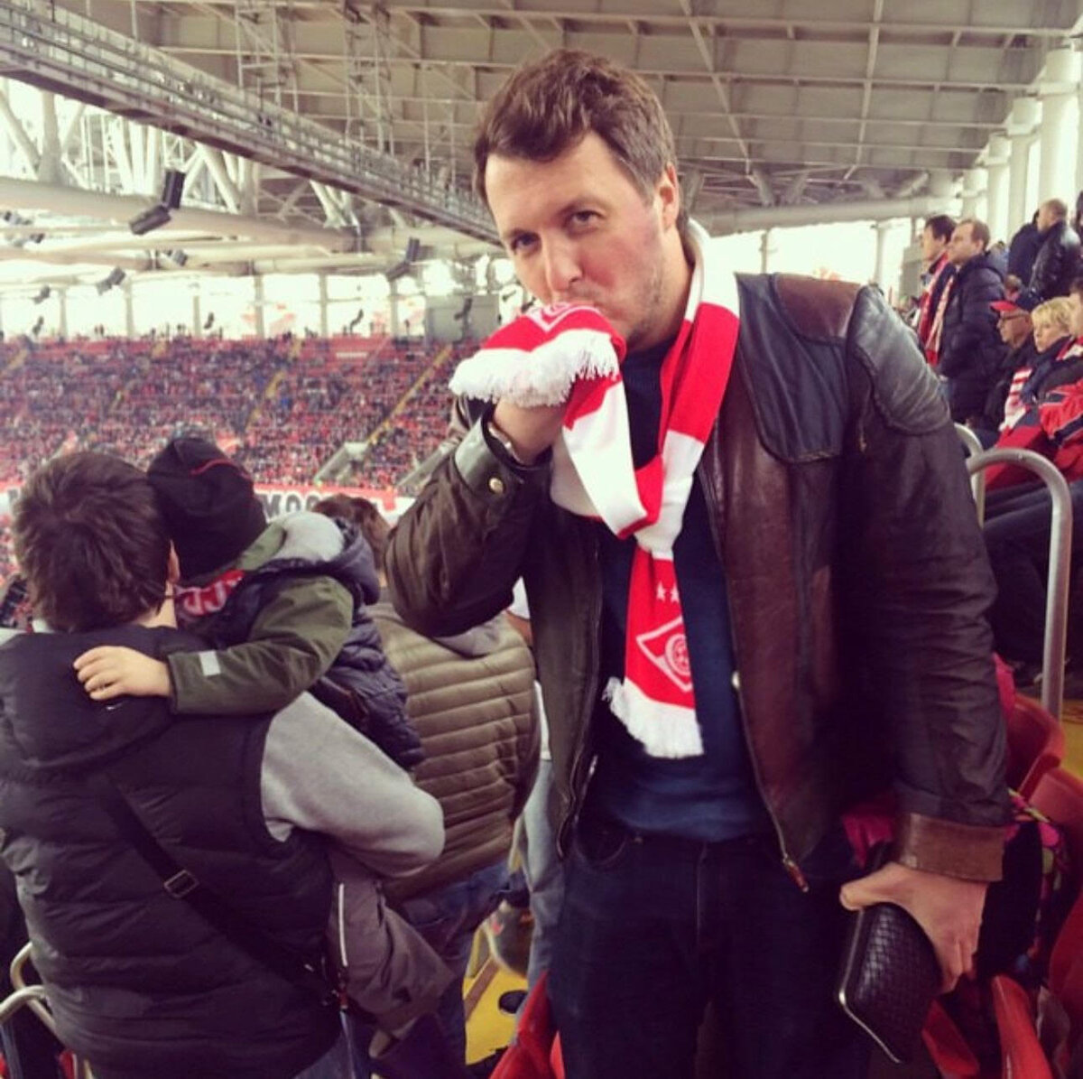 Костя Кирьянов на футбольном матче Спартак-ЦСКА (0:4). Москва, "Открытие Арена", 17 мая 2015