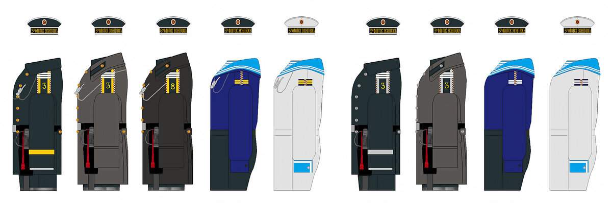 Юнкера флота строевых и нестроевых рот флотских экипажей. 1874 год. 