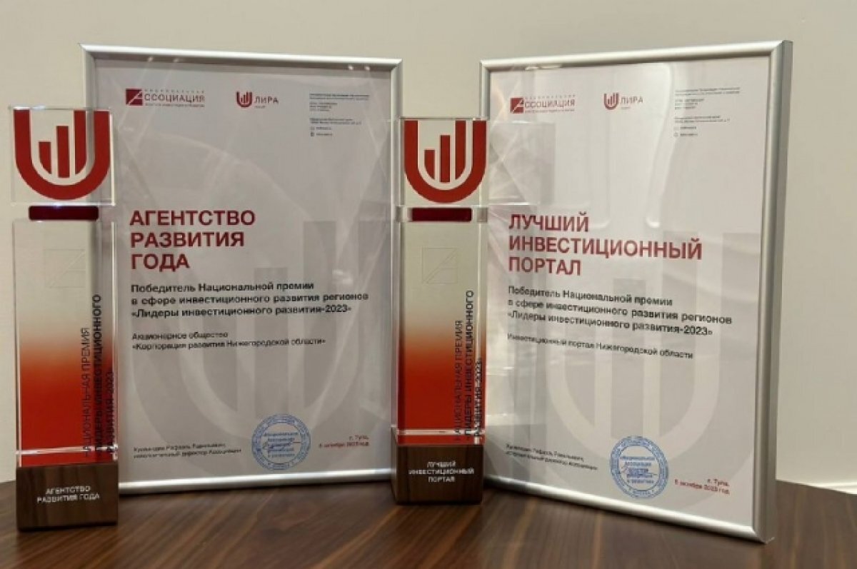    Нижегородские Корпорация развития и инвестпортал стали лучшими в России