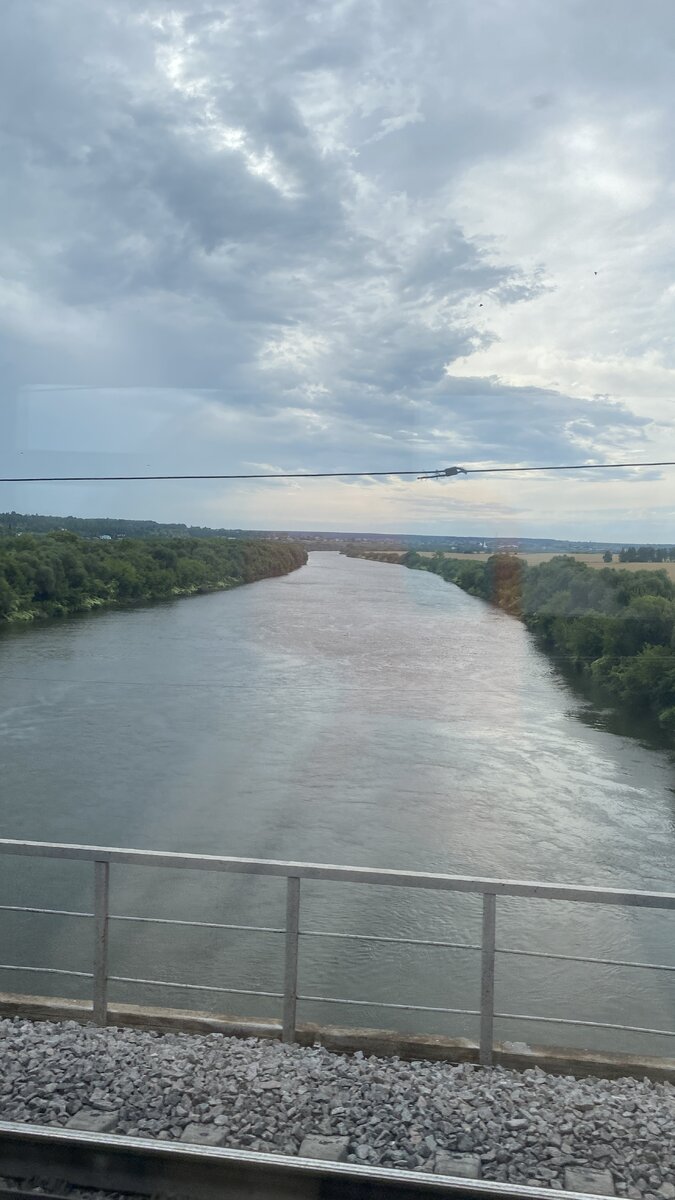 Вид из электрички подъезжаем к Ельцу