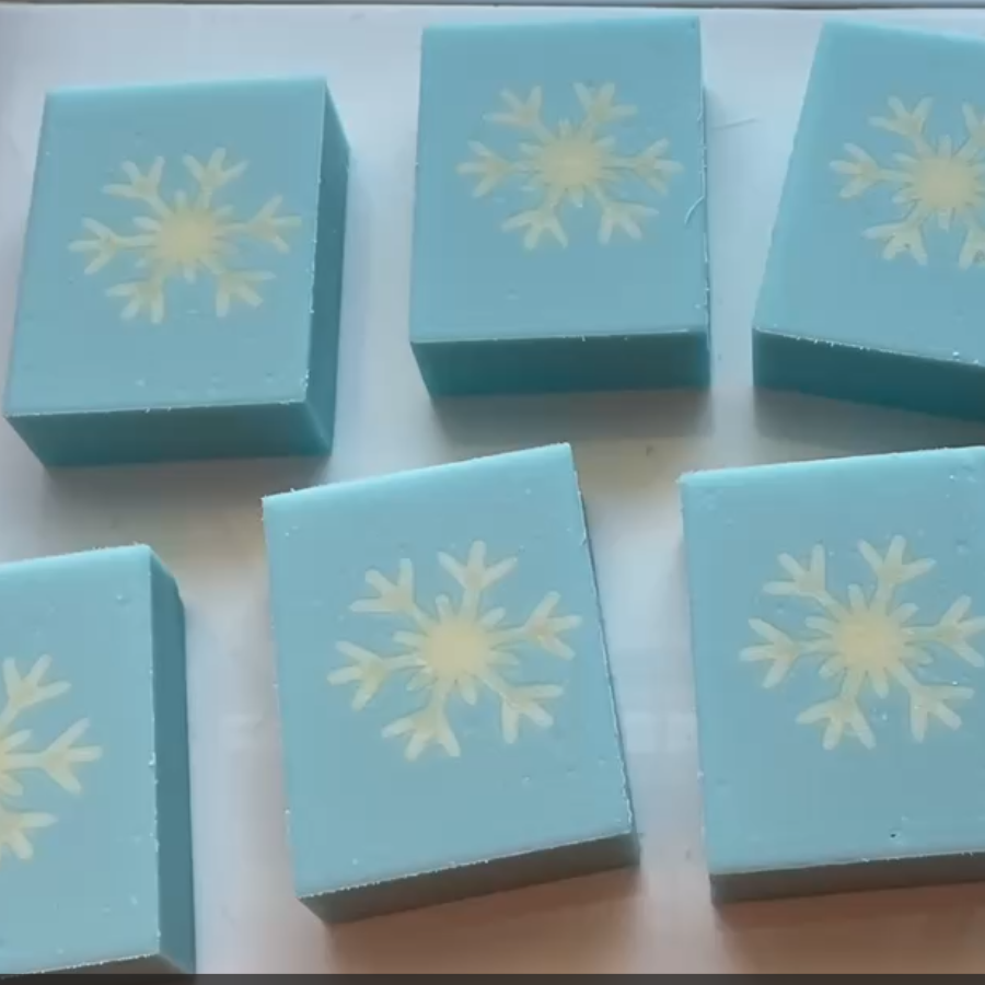 мыло Снежинка от Artsapone (фото и дизайн автора)