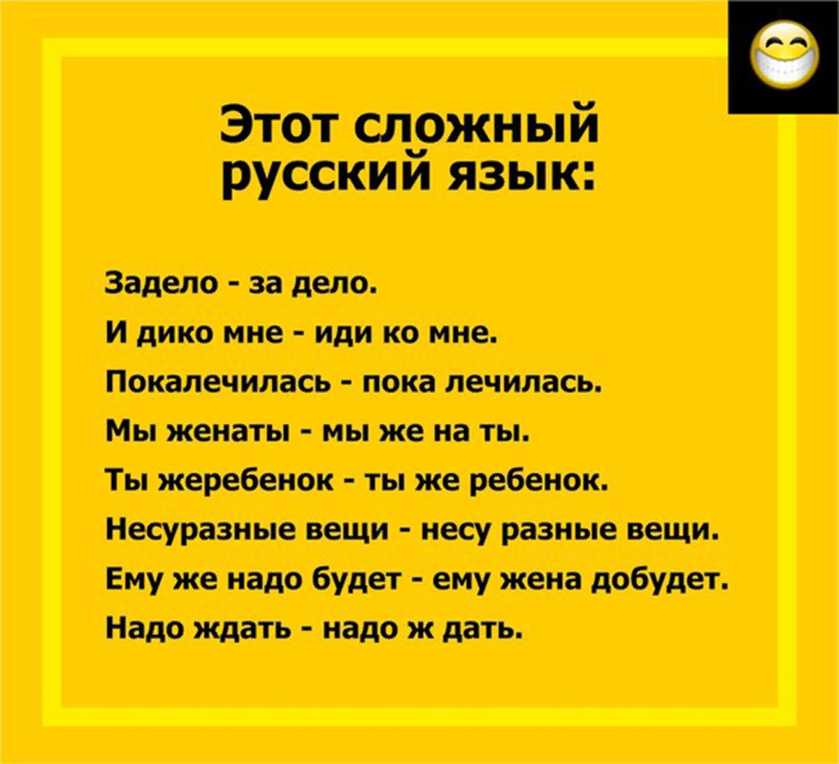 Тонкости русского языка или пять минут хорошего настроения (3) | Felix  Shamirov | Дзен