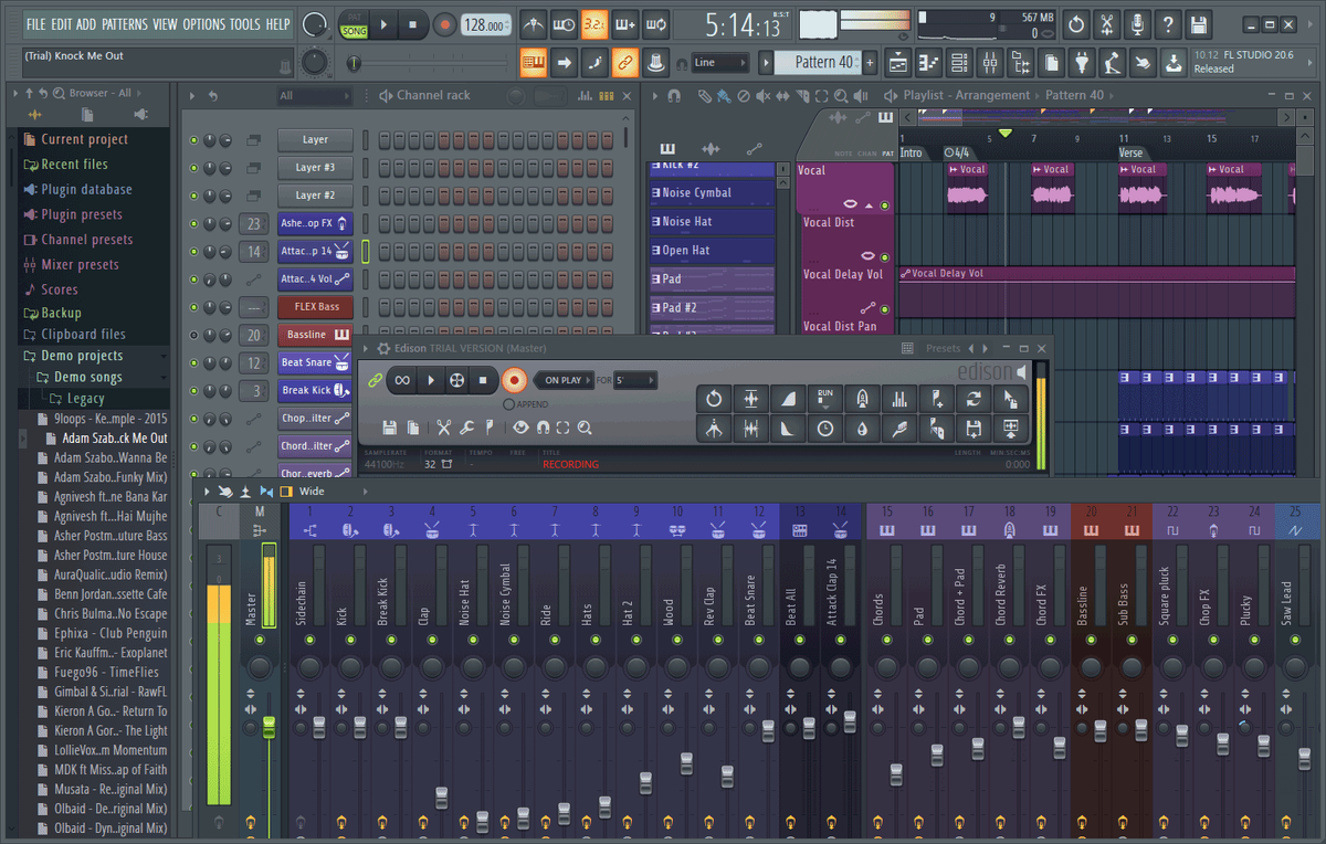 Интерфейс FL Studio 20
