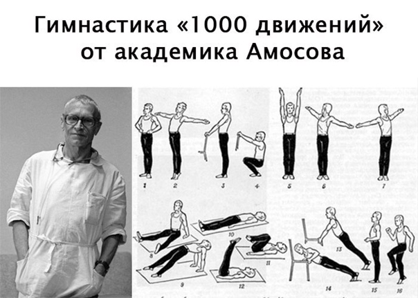 Комплекс движение. Гимнастика Амосова 10 упражнений. Гимнастика доктора Амосова 1000 движений. Комплекс упражнений н. м. Амосова. 1000 Движений н. м. Амосова