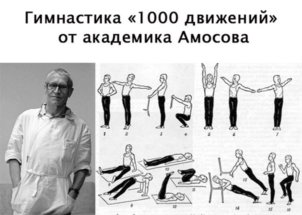 Гимнастика Николая Амосова 1000 движений. Комплекс упражнений Академика Амосова 1000 движений. Комплекс упражнений н. м. Амосова. Доктор Амосов лечебная гимнастика.