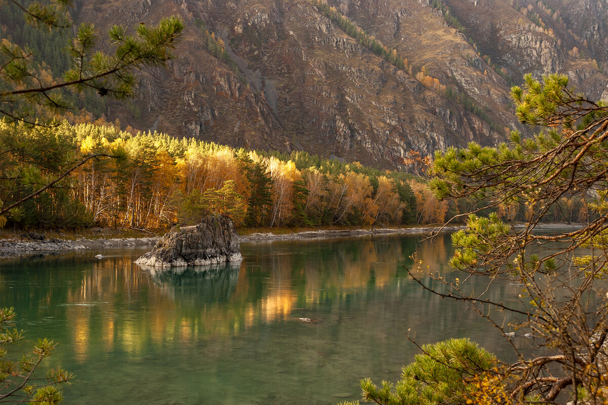 "Осенний островок!" Мой кадр из Горного Алтая