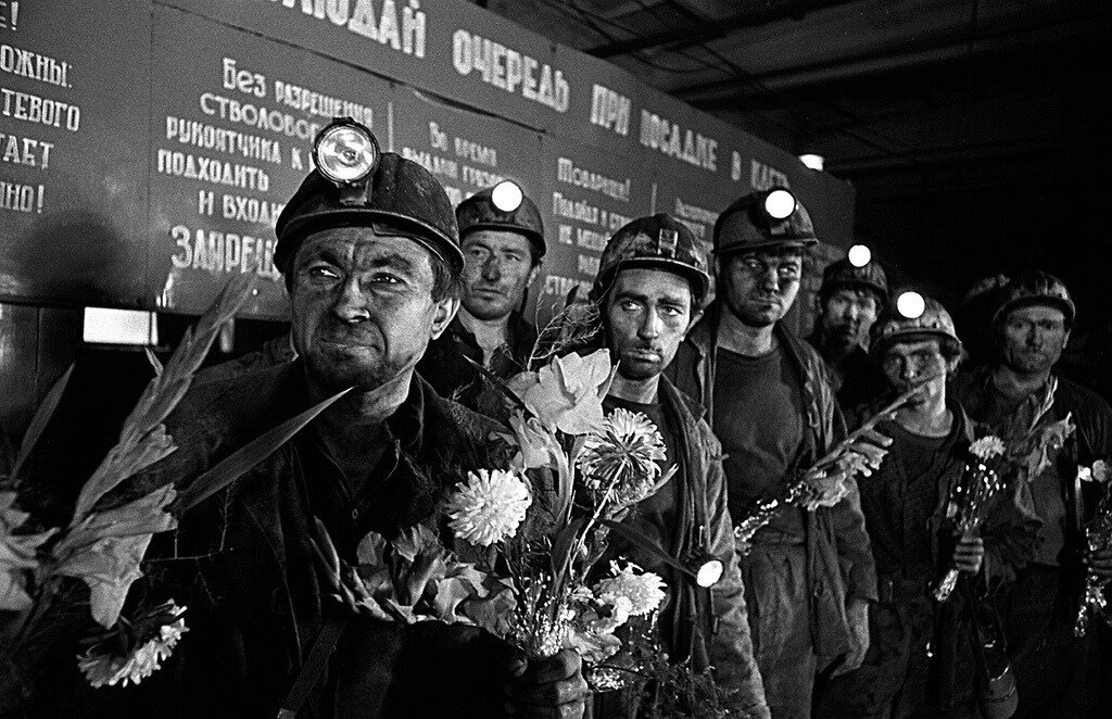 Бригада горняков шахты "Коркинская", сентябрь 1976 год, Челябинская обл., г. Коркино