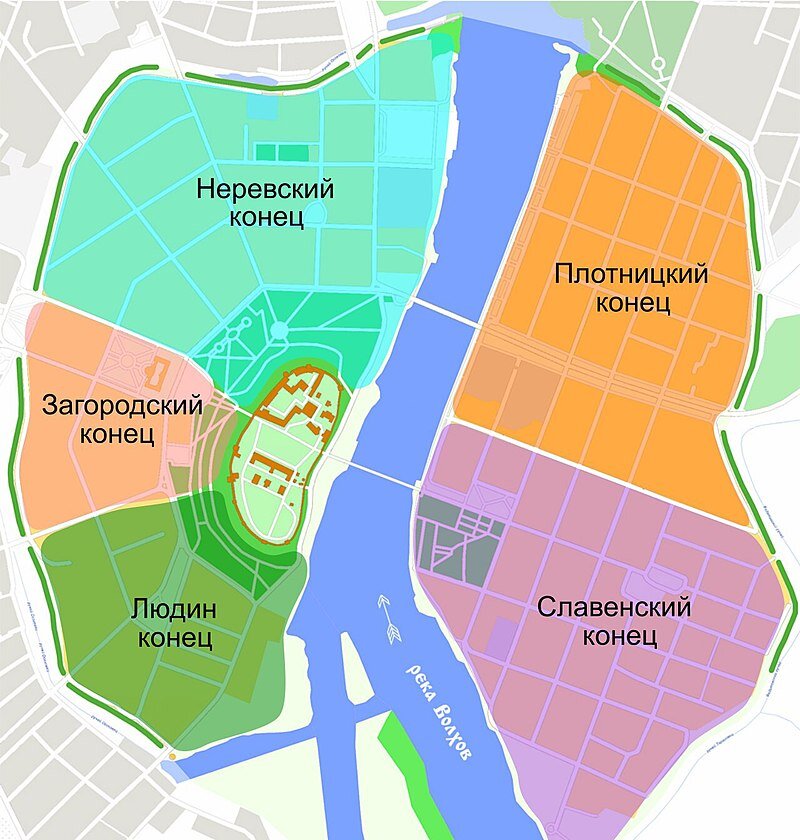 Районы новгорода. Загородский конец Великого Новгорода. Людин конец Великого Новгорода. Неревскому концу Великого Новгорода. Концы древнего Великого Новгорода.