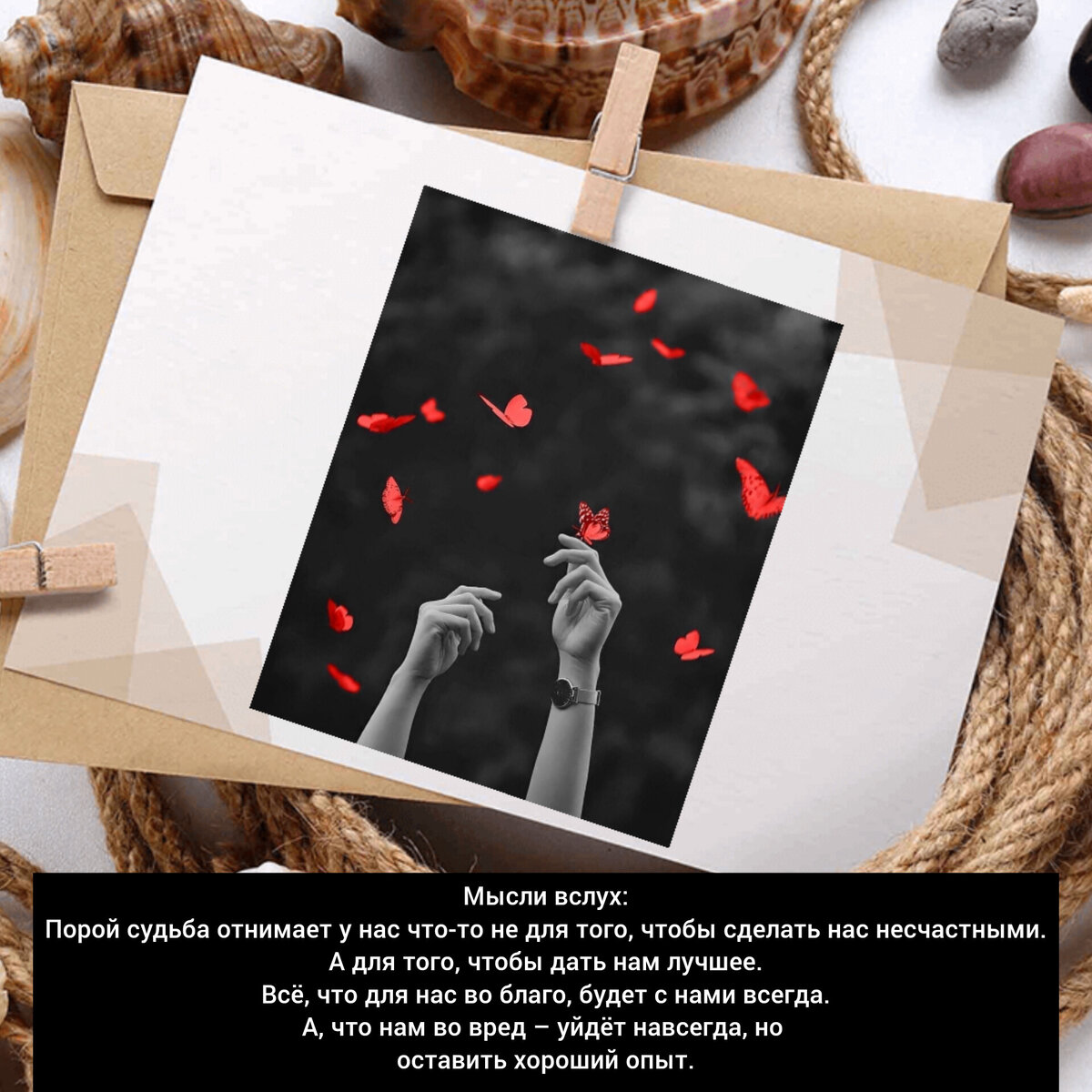 Картинка была сделана мной в специальном приложении. «Мысли вслух» – мои личные