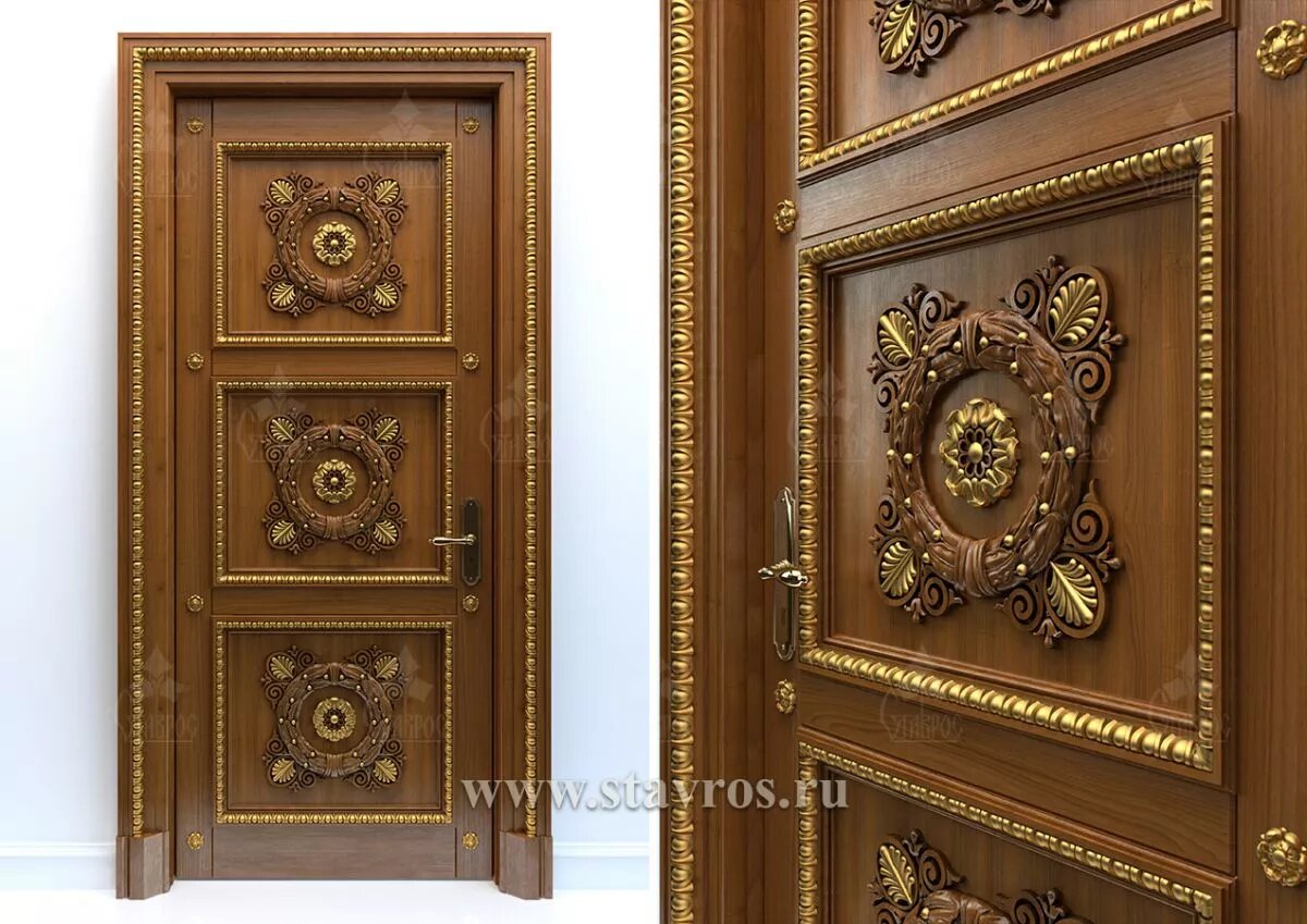 Резные межкомнатные двери из массива