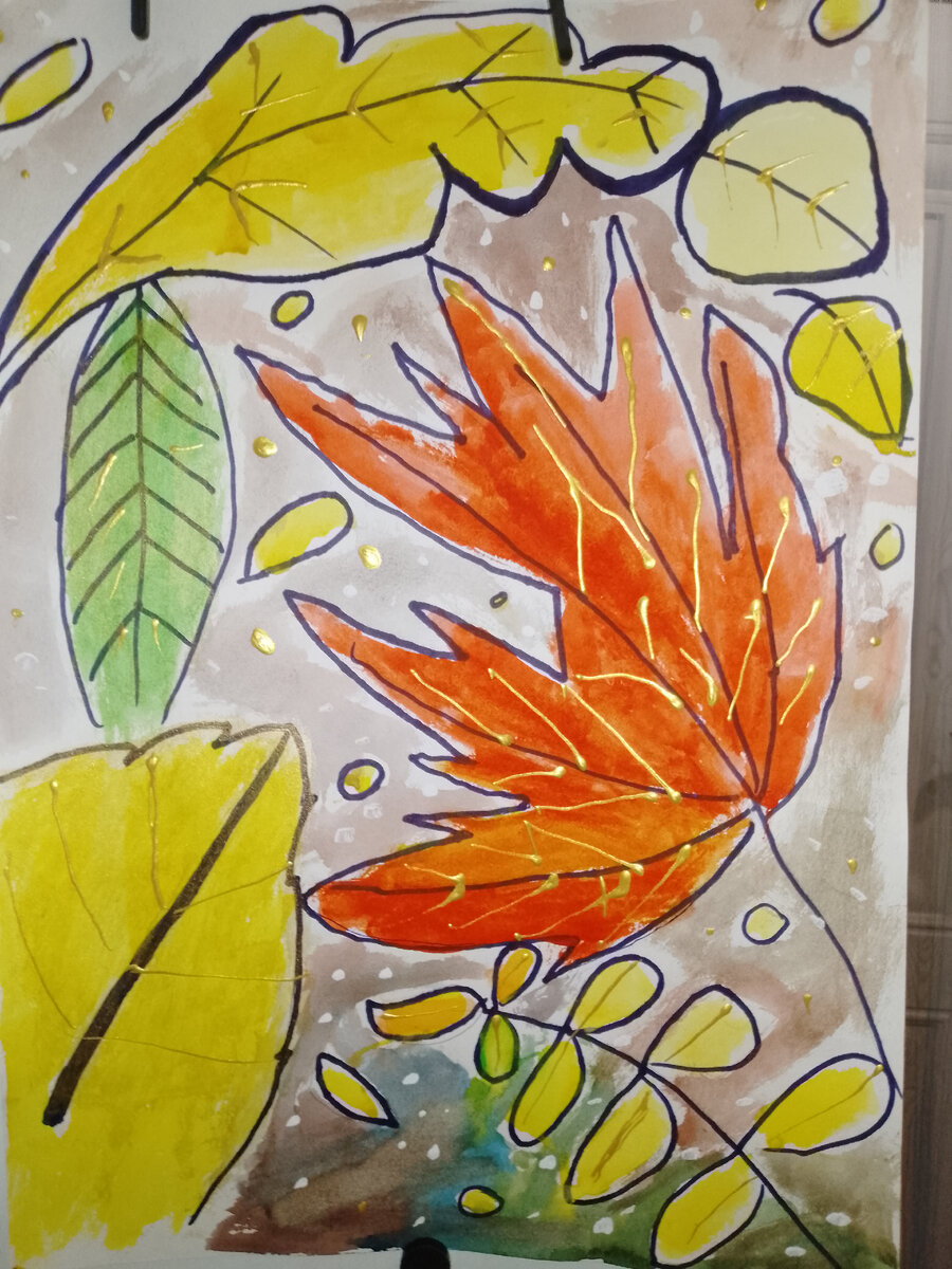 Вообще, это ребёнок рисовал, он ходит на рисование