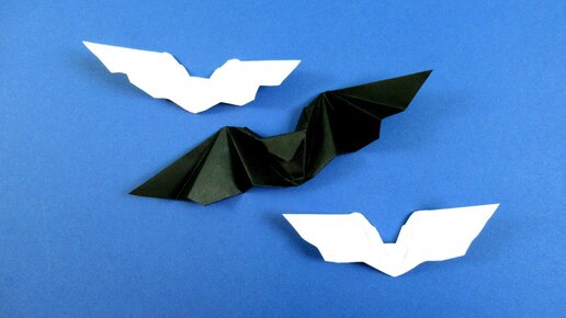 Летучая мышь оригами из бумаги — пошаговая схема