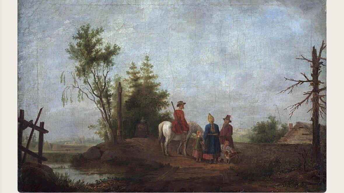 Петров В.П. Пейзаж с крестьянами (1793 г), Государственная Третьяковская галерея