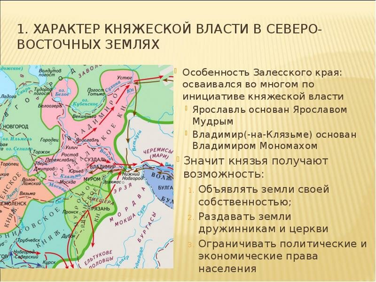 Северо восток осваивался по инициативе княжеской