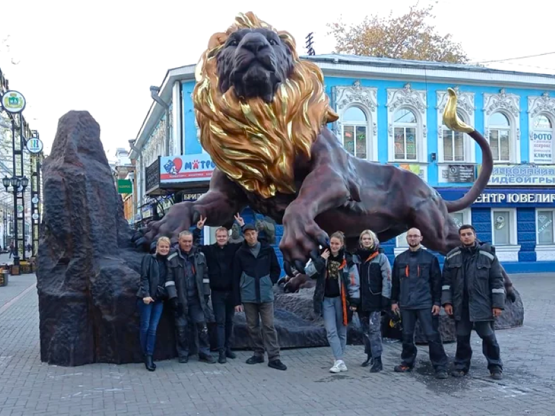 Скульптура льва в Екатеринбурге. Фото с сайта https://ura.news/