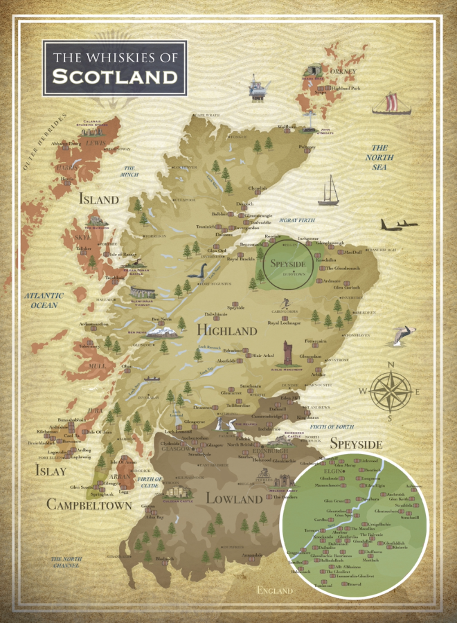 От нежного низинного солода до торфянистого виски с Айлы.
