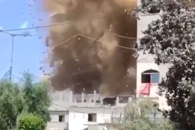    Взрыв ракеты в Израиле ©Скриншот