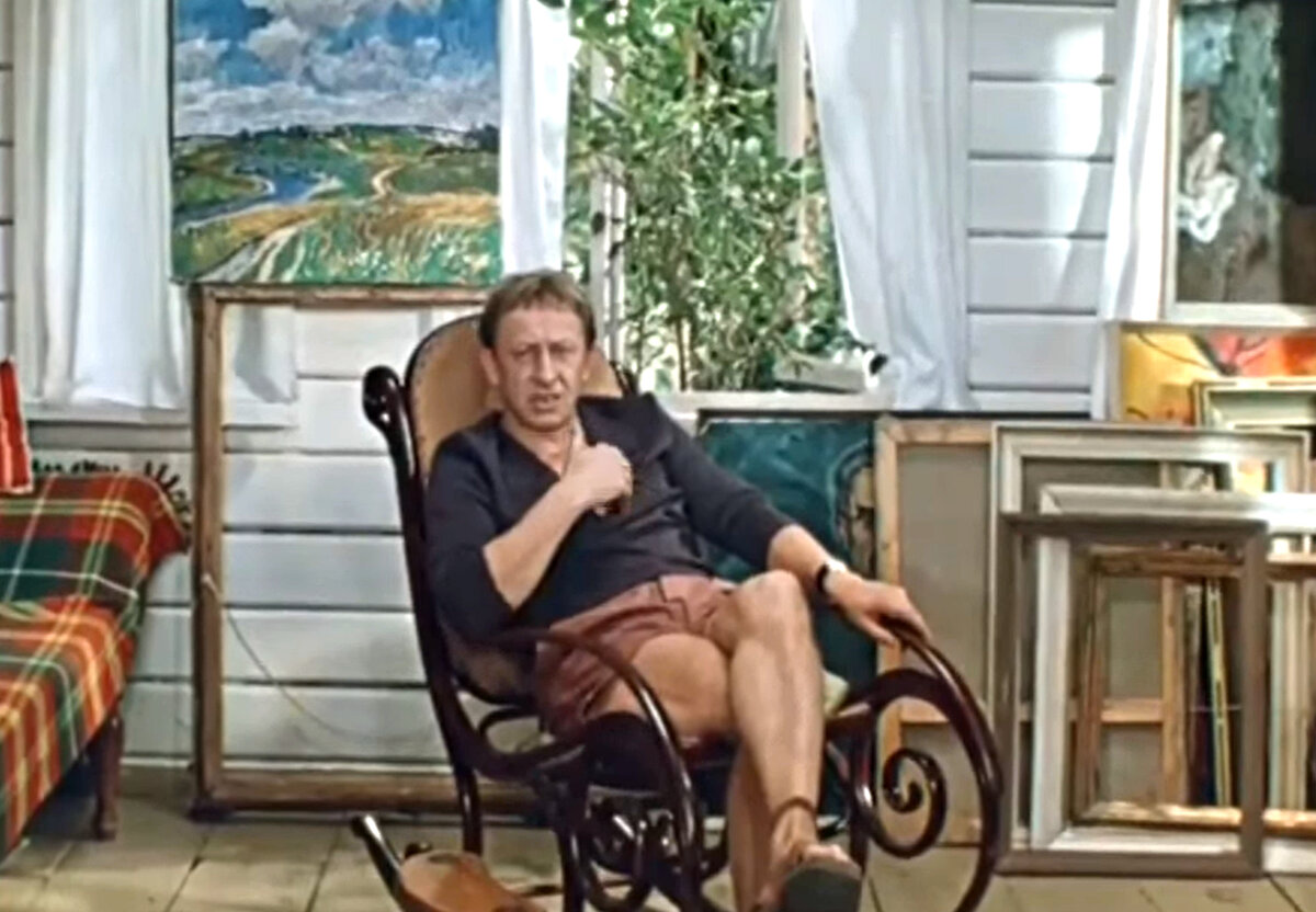 Кадр из кинофильма "Дача", 1973 г., режиссер Константин Воинов, сценаристы Константин Воинов, Леонид Лиходеев, композитор Ян Френкель (скриншот)