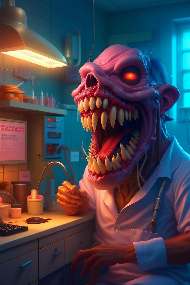 Страшный стоматолог. Кандинский 2.2